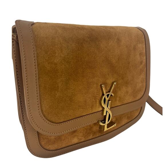 Saint Laurent Brown Solferino Medium Suede Crossbody Bag - Picture 5 of 16